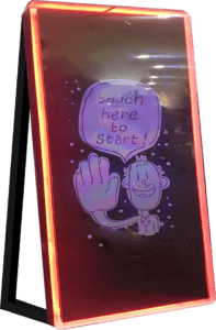 Galaxy Mirror Booth photo booth hire in Sydney - Snappy Photobooths (close-up)