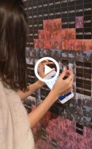 Mosaic Photo Wall photo booth hire in Sydney - Snappy Photobooths (in use at an event)