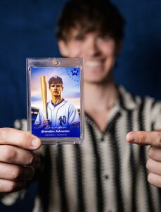 Trading Cards Creator photo booth hire in Sydney - Snappy Photobooths (in use at an event)